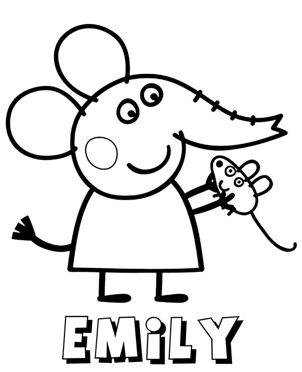 Emily the elephant coloring book
